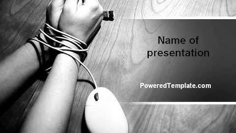 Computer Addiction PowerPoint Template by PoweredTemplate.com