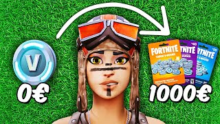 Porto un ACCOUNT da 0 V-BUCK a 1000€ in 24 ORE su Fortnite!