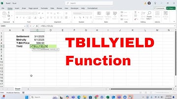 How to Use the TBILLYIELD Function in Microsoft Excel. Calculate Treasury Bill Yields in Excel! #wow