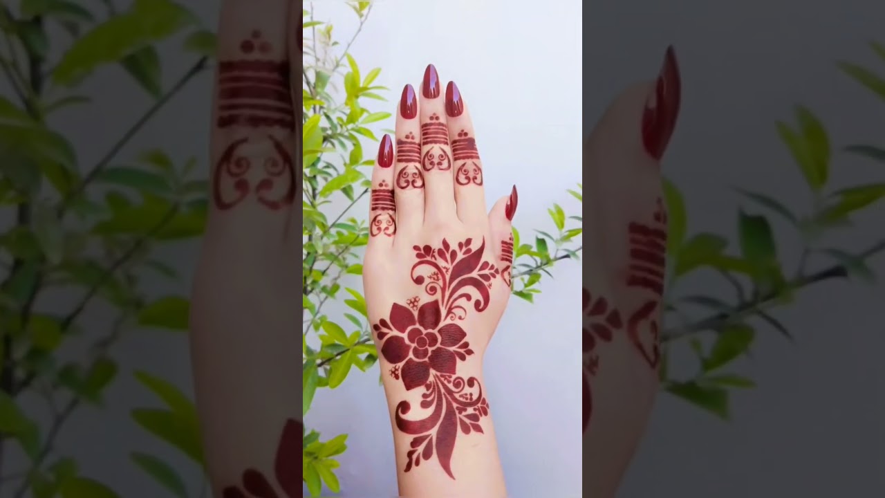beautiful simple mehndi design #shorts