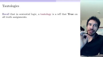 36. Logic. Tautologies in First Order Logic