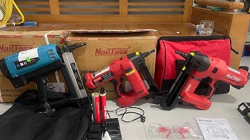 So sánh máy bắn đinh bê tông dùng pin và dùng ga #0917774119 #nailtask