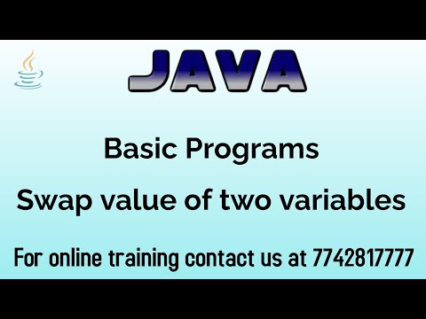 Java program to swap values of two variables
