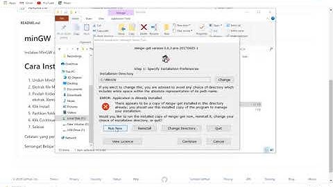 Tutorial Instalasi MinGW cara cepat