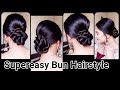 SuperEasy Punjabi Bun Hairstyle/Quick Indian Hairstyle for Medium to long hair/ Hairstyle Diaries