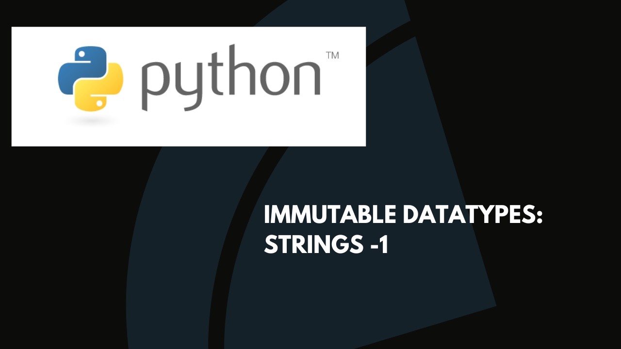 Python Strings - 1 - YouTube
