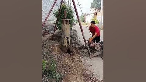 Ancient well drilling technology, good machinery and good tools to save time and effort