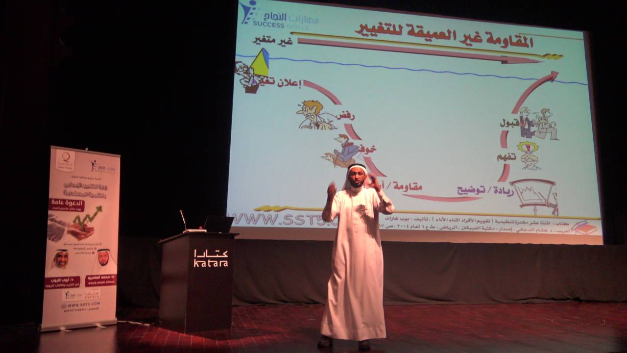 الدكتور محمد العامري يقدم دورة إدارة التغيير والتنمية الذاتية المستدامة