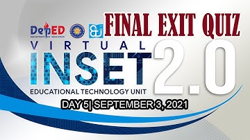 VINSET 2.0 | FINAL EXIT QUIZ | DAY 5 | SEPTEMBER 3, 2021
