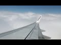 Ryanair B737-800 Flying over & into clouds (WING VIEW)