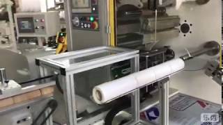 Full Automatic hot melt glue type 4 spindles turret rewinder