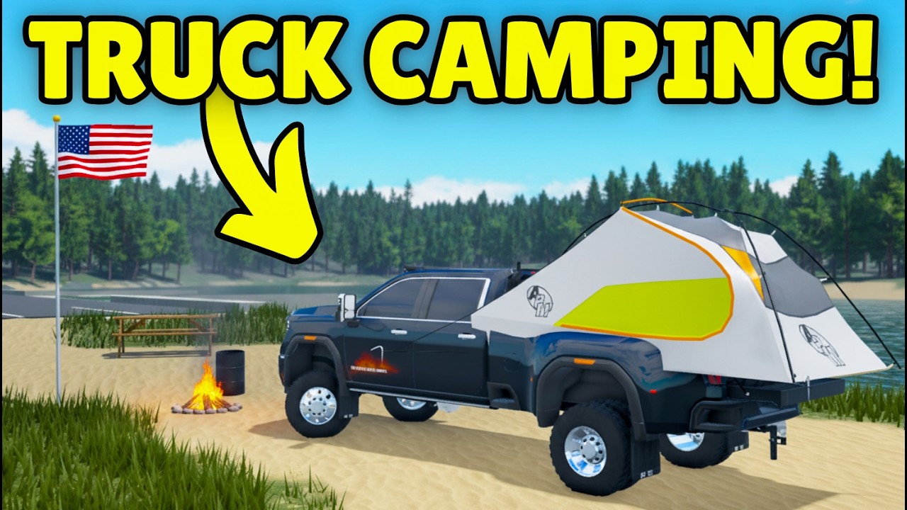 I Built a Camper With My Truck & Took it Camping in APM | Roblox ...