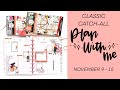 Plan with Me // Classic Catch-All Happy Planner // November 9 - 15