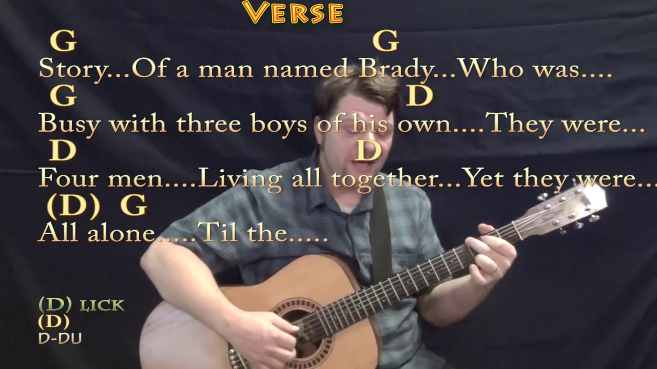 The Brady Bunch (TV Theme) Fingerstyle Guitar Cover Lesson in G with Chords/Lyrics YouTube