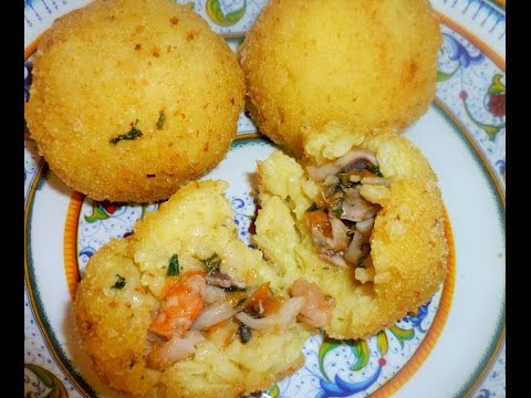 Arancini di pesce con zafferano