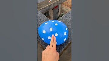 Experiment: Will a water balloon explode if it rolls down from a tall building? 💥🎈#shorts
