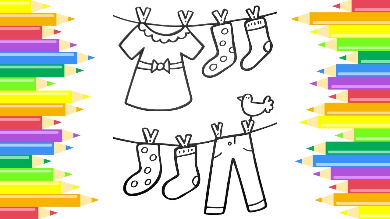 Clothes Coloring Tutorial Clothes colouring - YouTube