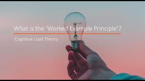 What is the Worked Example Principle?