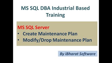 Create an MS SQL Server Maintenance Plan in MS SQL Server in HINDI Day 13 (Part 03)#ibharatsoftware