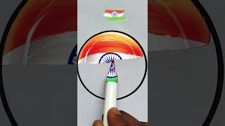Indian 🇮🇳 flag Drawing Independence day #shorts #art