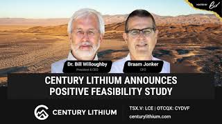 Century Lithium Announces Positive Feasibility Study