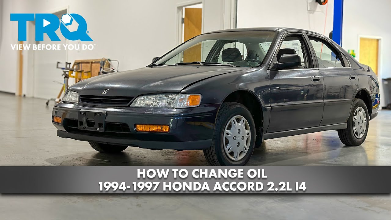 How to Change Oil 1994-1997 Honda Accord 2.2L I4 - YouTube