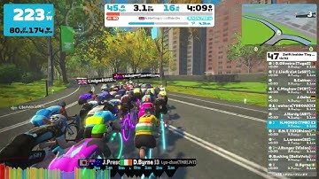 Zwift Insider Tiny Race (3 of 4) (B) on Park Perimeter Loop (Z1)