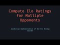 Elo Rating System Computation