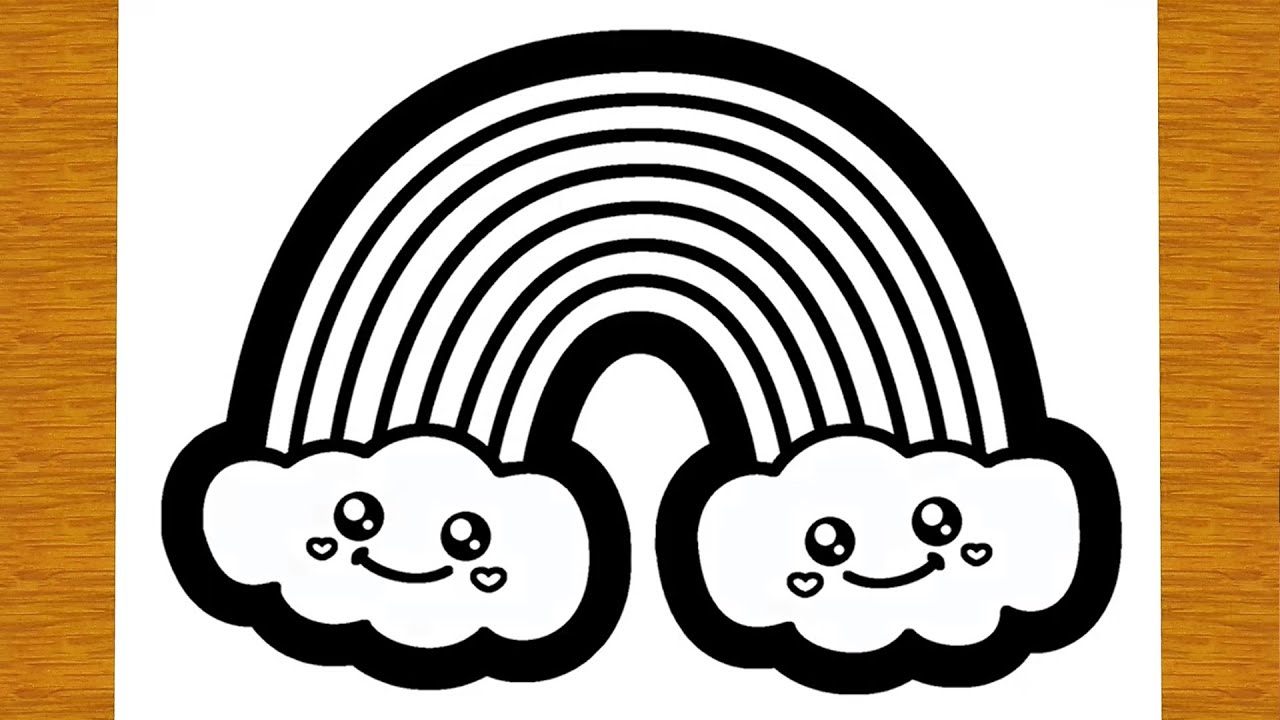 COMMENT DESSINER UN ARC-EN-CIEL KAWAII | Dessins faciles - YouTube