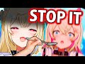 Fuwawa tries to force feed Mococo IRL on-stream:
