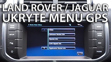 Range Rover Evoque / Jaguar F-Type ukryte menu nawigacji