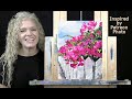 SPRING FLOWER FENCE- Learn How to Draw and Paint with Acrylics - Beginner Acrylic Painting Tutorial