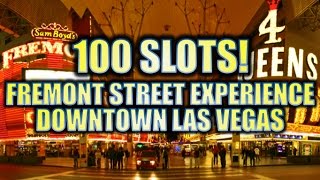 100 SLOT MACHINES!!! VEGAS FREMONT STREET EXPERIENCE | 2016 DOWNTOWN LAS VEGAS screenshot 5