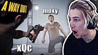 WHAT A TWIST! xQc & Moxy Play A Way Out ENDING!