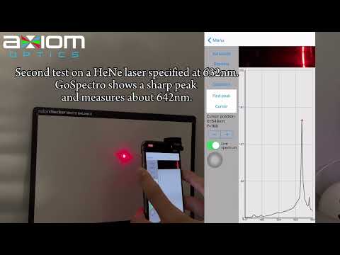 Smartphone Spectrometer | Measuring a red and a blue laser with the GoyaLab GoSpectro