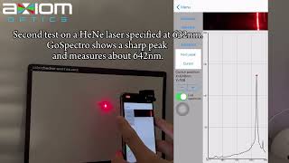 Smartphone Spectrometer | Measuring a red and a blue laser with the GoyaLab GoSpectro