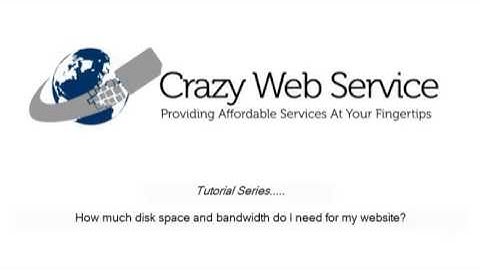 How much Disk Space and Bandwidth do I need for a website?