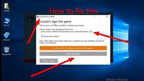 HOW TO fix error (30006) or any nb of anty cheat luncher \ fortnite
