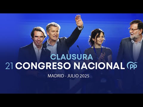 DIRECTO Alberto Núñez Feijóo junto a Isabel Díaz Ayuso clausuran el 21 Congreso PP Nacional