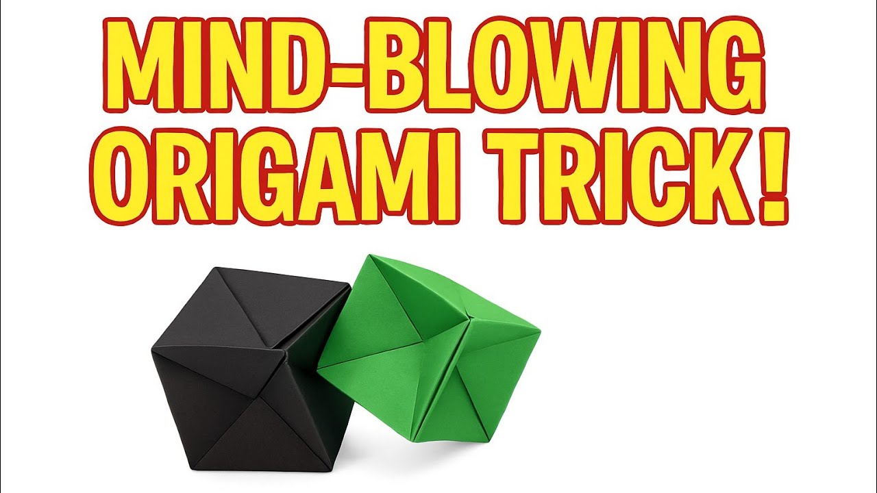 🔥 Easy Origami Cube from ONE Sheet of Paper | Simple Folding Trick!