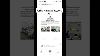 Sample Narrative Report in LNC Sample Narrative Report in LNC