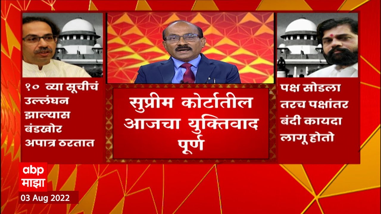 Thackeray vs Shinde Hearing :महाराष्ट्रातील सत्तासंघर्षावर उद्या सुनावणी, Anant Kalse यांचं विश्लेषण