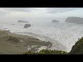 Killer combo -- high surf warning and 8 3 high tide at Devils Kitchen, Bandon, OR on 1/10/21