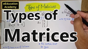 Types Of Matrices | with Examples | in Urdu Hindi