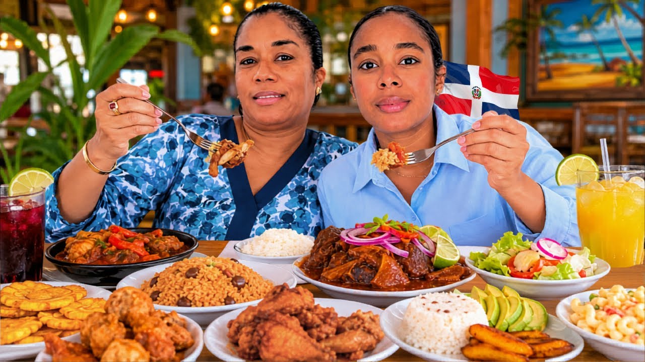 MADRE CUBANA PRUEBA LA COMIDA DOMINICANA POR PRIMERA VEZ. 