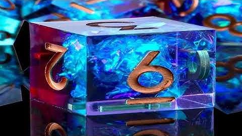 Resin Sharp Edge DND Dice Set for Dungeons and Dragons Role Playing and Tabletop Game