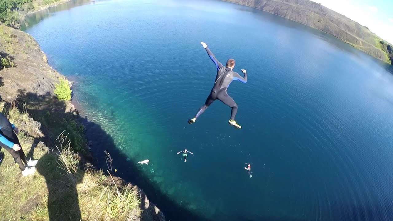 Tombstoning & Cliff Jumping At Waterswallows Quarry YouTube