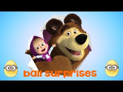 russian tv channel 1 Masha And The Bear Surprise Ball - Маша и Медведь - Eggs and Toys TV