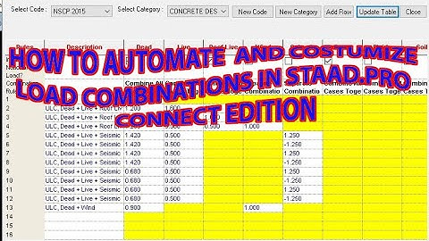 HOW TO CREATE AUTOLOAD COMBINATION IN STAAD.PRO CONNECT EDITION.