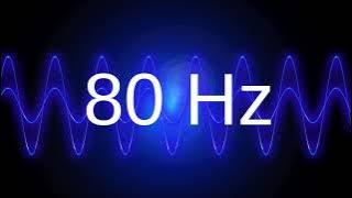80 Hz clean pure sine wave BASS TEST TONE frequency